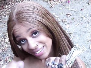 Fuck And Facial Outdoors With A Sexy Black Whore