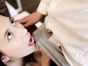 Lusty Cocksucking Teenager Fucked Doggystyle By Her Man