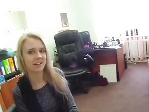 Afternoon Office Quickie With A Blonde Cutie