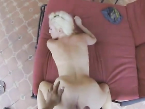 Bleach Blonde Cocksucker Blows Him In The Car