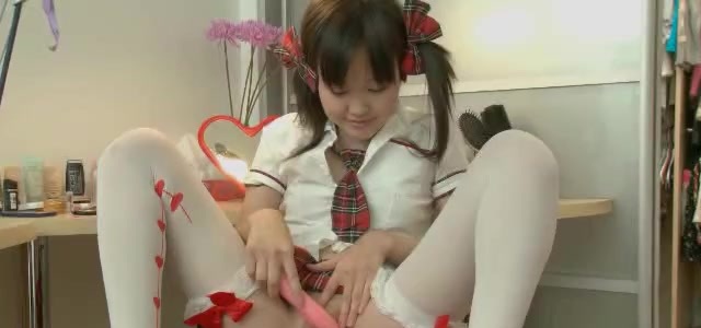 Cute Schoolgirl Uniform Porn - Cute Asian Schoolgirl Joyfully Vibrates Her Pussy ...