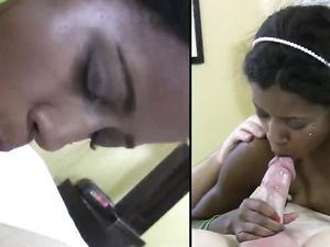 19 Yo Black Teen Getting A Facial After Fucking